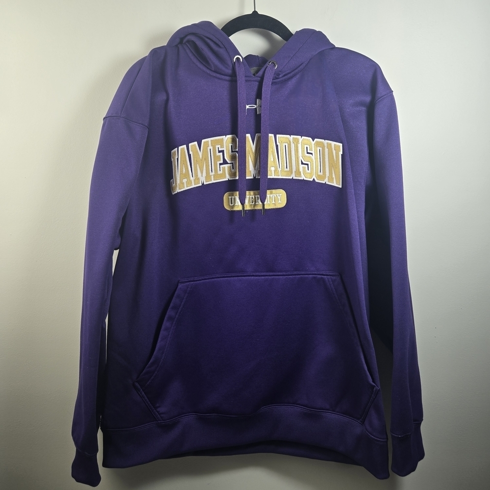 Under Armour Purple Hoodie with James Madison JMU Stitched Lettering